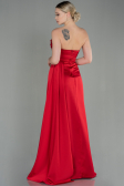 Robe de Soirée Longue Satin Rouge ABU2965