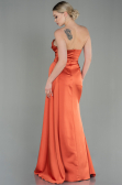 Robe de Soirée Longue Satin Orange ABU2965