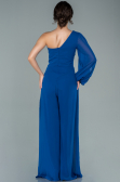 Robe de Cérémonie Longue Mousseline Bleu Saxe ABT078