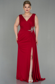 Robe de Soirée Grande Taille Longue Rouge ABU2934