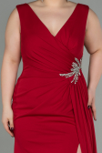 Robe de Soirée Grande Taille Longue Rouge ABU2934