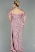 Robe Grande Taille Longue Squameuse Poudre ABU2973
