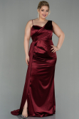 Robe Grande Taille Longue Rouge Bordeaux ABU2932