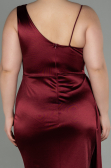 Robe Grande Taille Longue Rouge Bordeaux ABU2932
