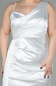 Robe Grande Taille Longue Blanc ABU2932