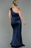 Robe Grande Taille Longue Bleu Marine ABU2932