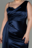 Robe Grande Taille Longue Bleu Marine ABU2932