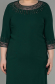 Robe Grande Taille Midi Émeraude ABK1622
