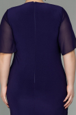 Robe de Soirée Grande Taille Courte Mousseline Violet ABK1299