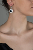 Boucle d'Oreille Bleu Pétrole UK527