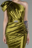 Robe de Soirée Longue Pistache vert ABU2982