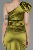 Robe de Soirée Longue Pistache vert ABU2982