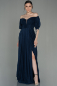 Robe de Soirée Longue Bleu Marine ABU2983