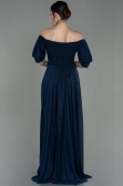 Robe de Soirée Longue Bleu Marine ABU2983