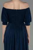 Robe de Soirée Longue Bleu Marine ABU2983