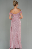 Robe de Soirée Longue Squameuse Poudre ABU2987