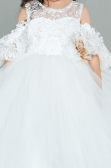 Robe de Mariage Pour Enfant Longue Blanc ABU3044