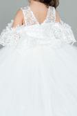Robe de Mariage Pour Enfant Longue Blanc ABU3044