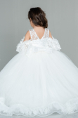 Robe de Mariage Pour Enfant Longue Blanc ABU3044
