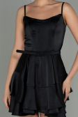 Robe de Cérémonie Courte Satin Noir ABK1691