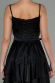Robe de Cérémonie Courte Satin Noir ABK1691