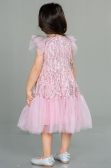 Robe de Soirée Enfants Midi Squameuse Poudre ABK1718