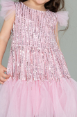 Robe de Soirée Enfants Midi Squameuse Poudre ABK1718
