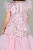 Robe de Soirée Enfants Midi Squameuse Poudre ABK1718