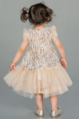 Robe de Soirée Enfants Midi Squameuse Or ABK1718