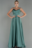 Robe de Soirée Longue Satin Turquoise ABU1601