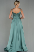 Robe de Soirée Longue Satin Turquoise ABU1601