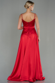 Robe de Soirée Longue Satin Rouge ABU1601