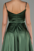 Robe De Soirée Satin Longue Vert Huile ABU1601
