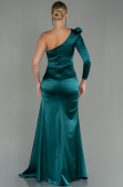 Robe de Soirée Longue Satin Émeraude ABU2676