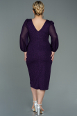 Robe Grande Taille Midi Violet ABK1726