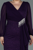 Robe Grande Taille Midi Violet ABK1726