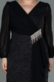 Robe Grande Taille Midi Noir ABK1726