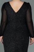 Robe Grande Taille Midi Noir ABK1726