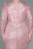 Robe De Soirée Grande Taille Squameuse Longue Poudre ABU2878
