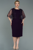Robe De Soirée Grande Taille Midi Violet ABK1662
