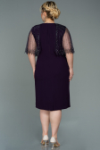 Robe De Soirée Grande Taille Midi Violet ABK1662