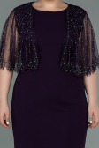Robe De Soirée Grande Taille Midi Violet ABK1662