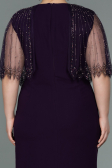 Robe De Soirée Grande Taille Midi Violet ABK1662