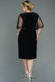 Robe De Soirée Grande Taille Midi Noir ABK1662