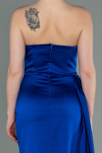 Robe Grande Taille Midi Mousseline Bleu Saxe ABU1724