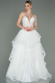 Robe de Soirée Longue Blanc ABU3082