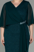 Robe de Soirée Grande Taille Longue Émeraude ABU2857