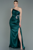 Robe de Fiançaille Longue Satin Émeraude ABU3088