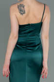 Robe de Fiançaille Longue Satin Émeraude ABU3088