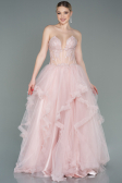 Robe de Soirée Longue Poudre ABU3082